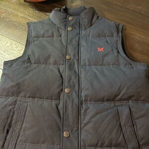 Men's Navy Crew Clothing Company puffer vest